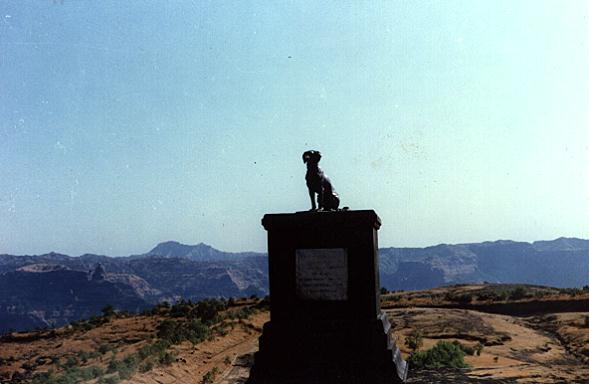 "Waghya chi Samadhi" on Raigad.Note Torna and Lingana